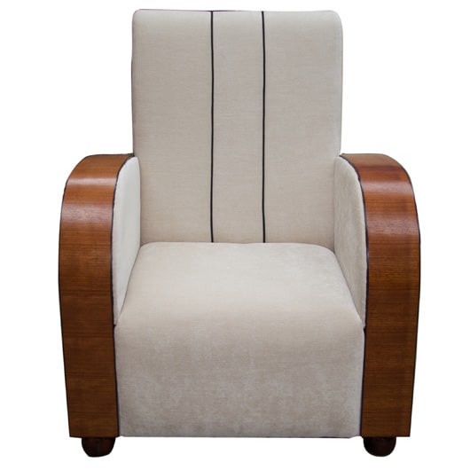 The Orleans in Walnut and Walnut Burr with Cream Fabric