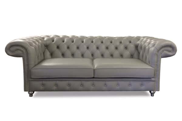 Balmoral 3 Seater in Pullman Crystal with Chrome studding and feet