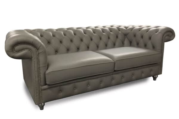 Balmoral 3 Seater in Pullman Crystal with Chrome studding and feet