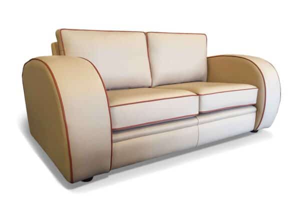 Gatsby 2.5 Seater in Shelly Stone with Medal Terracotta Piping