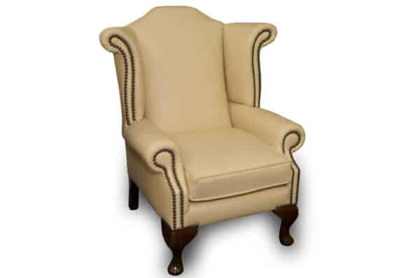 Blenheim Scroll Wing Chair (buttonless) in Shelly Magnolia