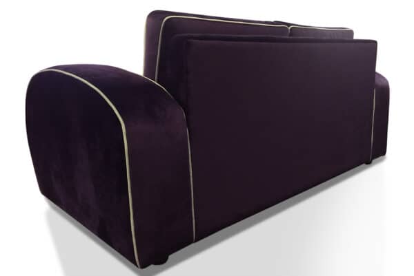 Gatsby 2.5 Seater in Mystere Amethyst with Mystere Seaspray Piping