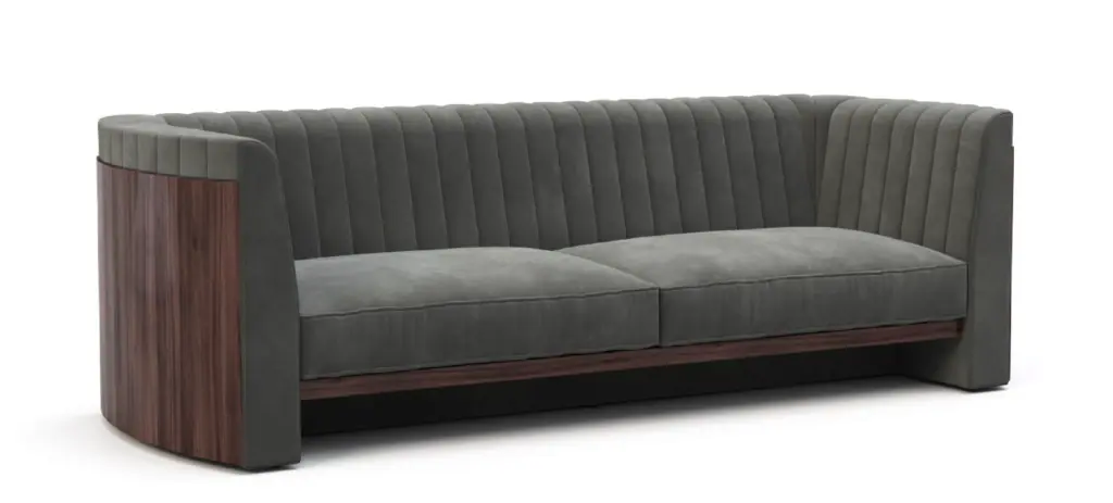The Garbo Art Deco Sofa — Front View.