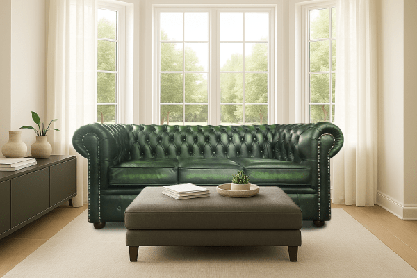 Chesterfield Tudor 3-Seater Sofa - Image 3