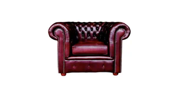 Chesterfield Tudor Low-Back Armchair