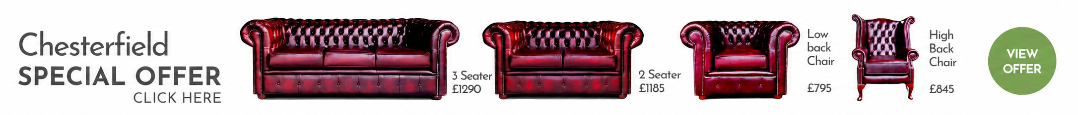 Chesterfield sofa special offer banner