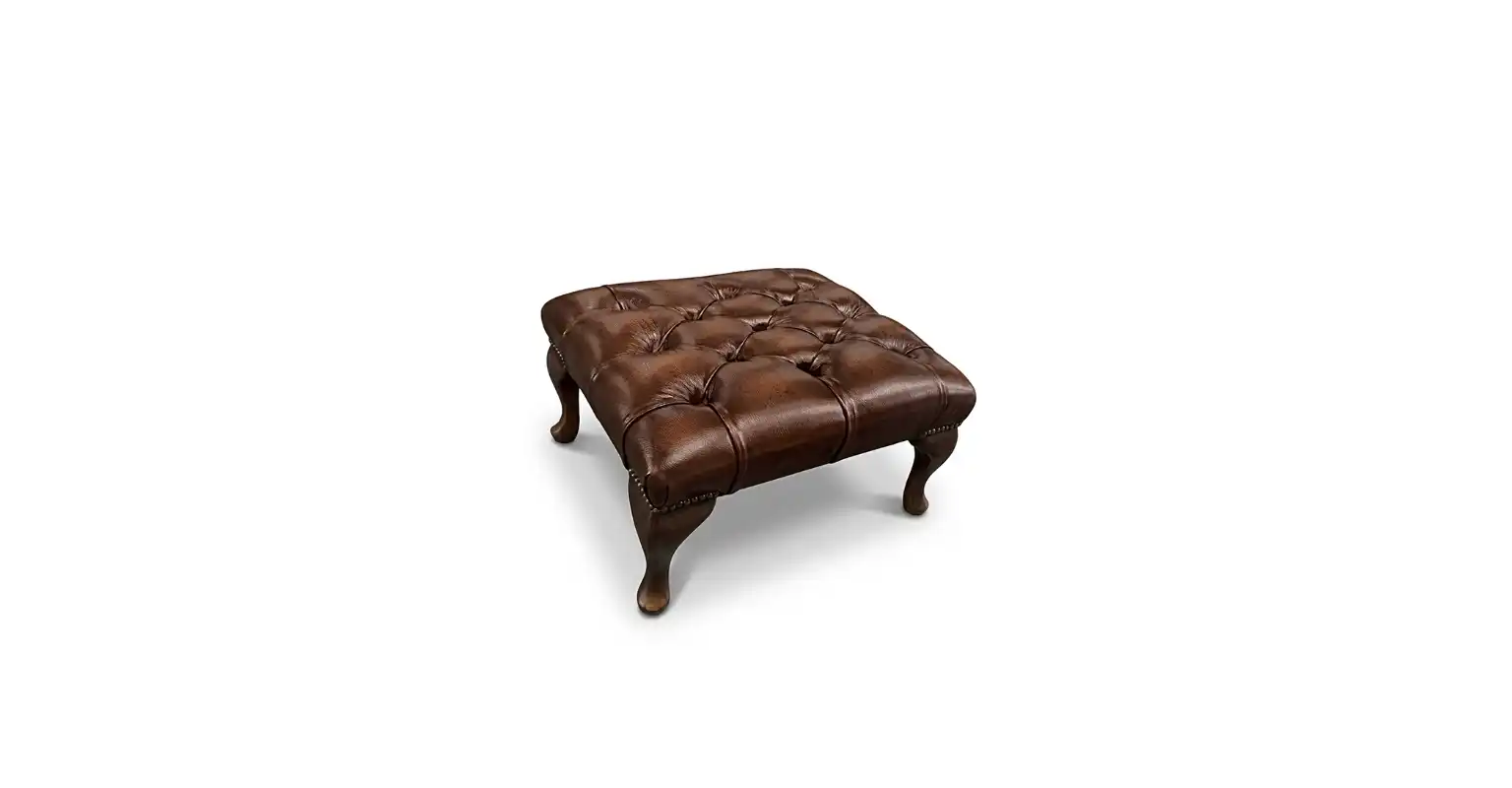 Chesterfield Tudor 3 Seater in Antique Brown Colourway
