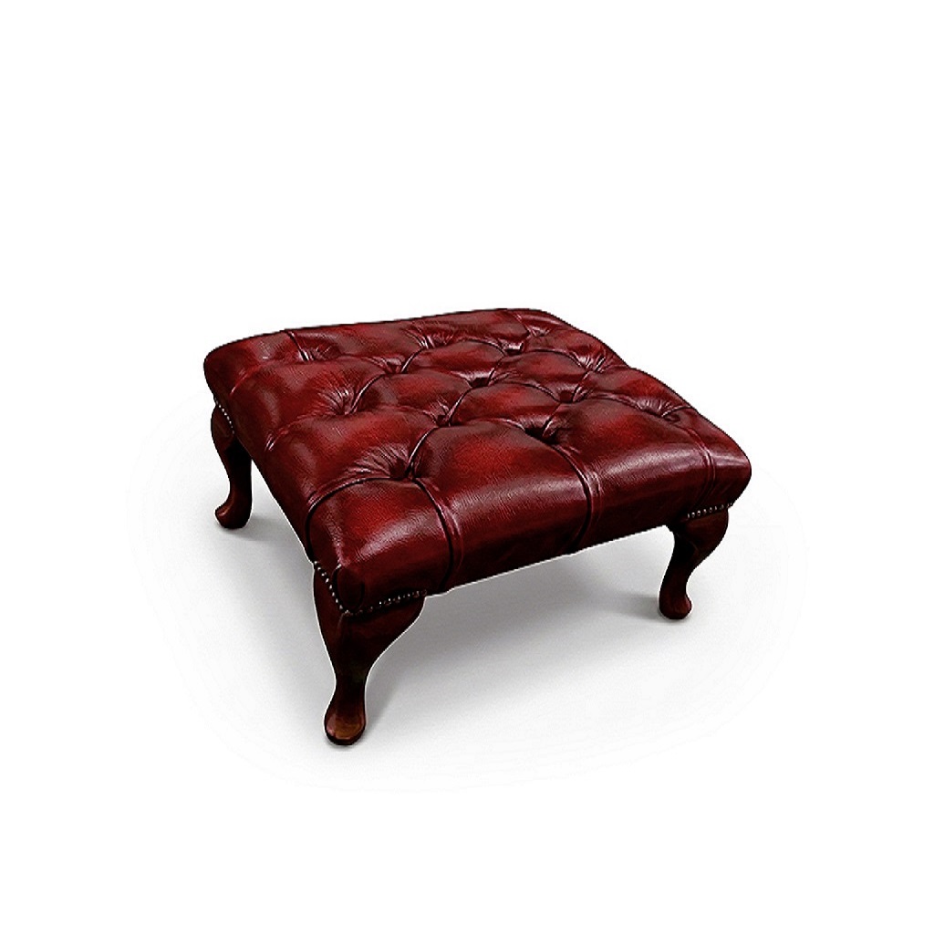 Chesterfield Tudor Low Back Chair in Antique Brown Colourway