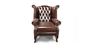 Chesterfield Tudor Brown High Armchair