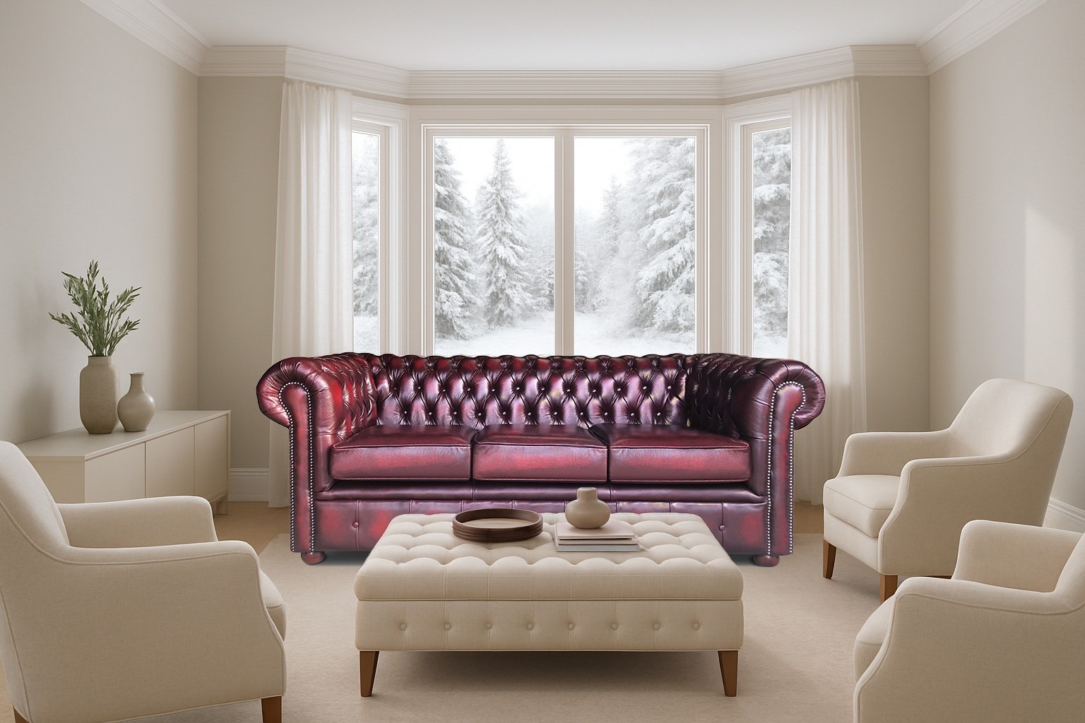 Chesterfield in Antique Rosso
