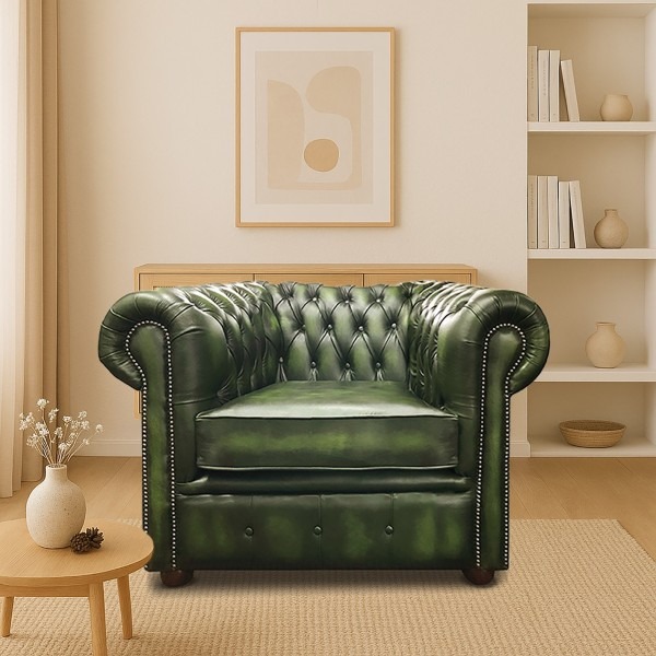 Chesterfield Tudor Low-Back Armchair - Image 2