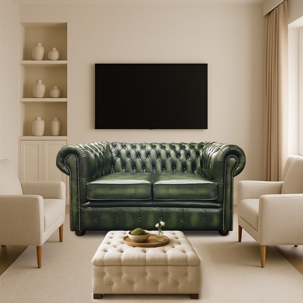 Chesterfield Tudor 2-Seater Sofa - Image 2