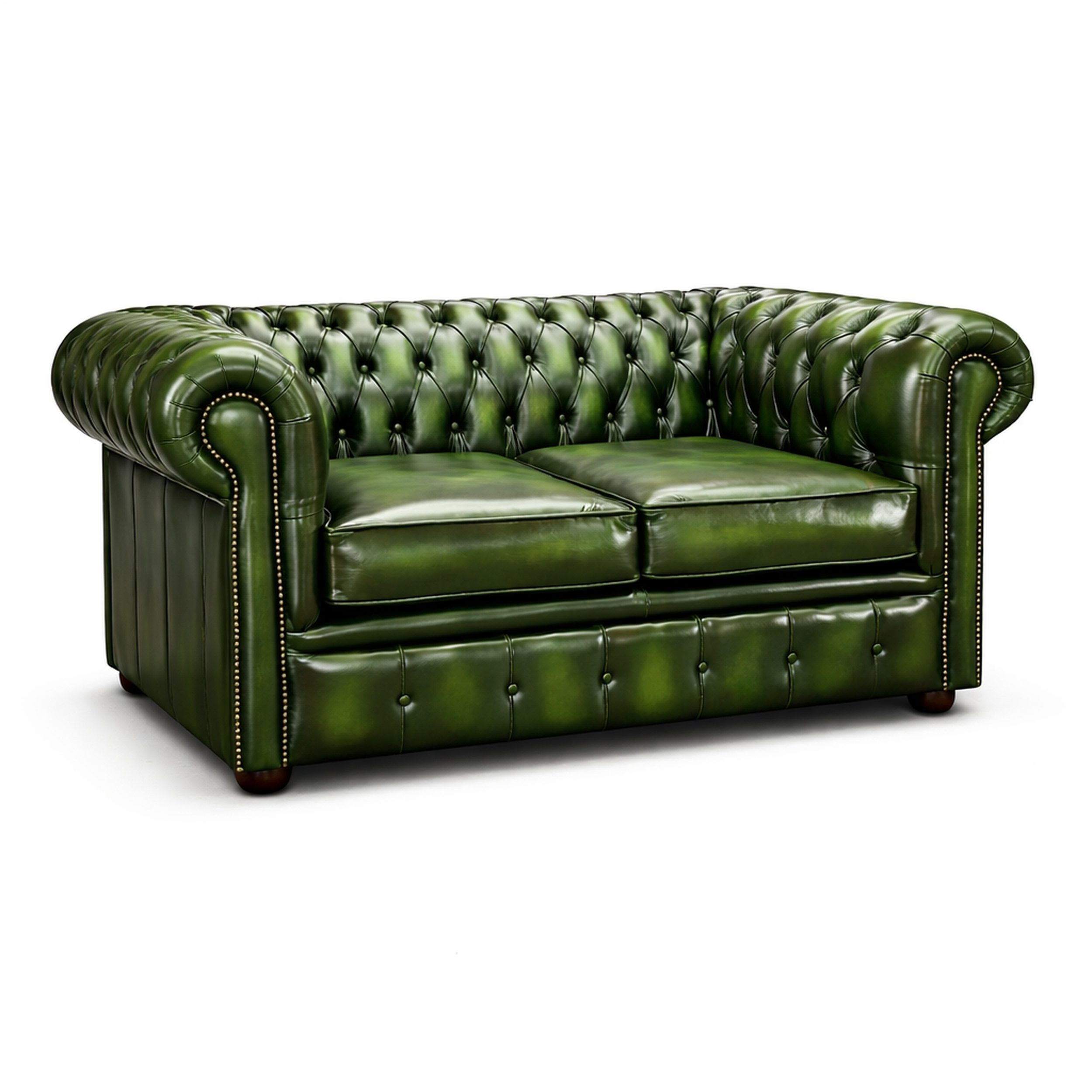 Chesterfield Tudor 2 Seater in Antique Brown Colourway