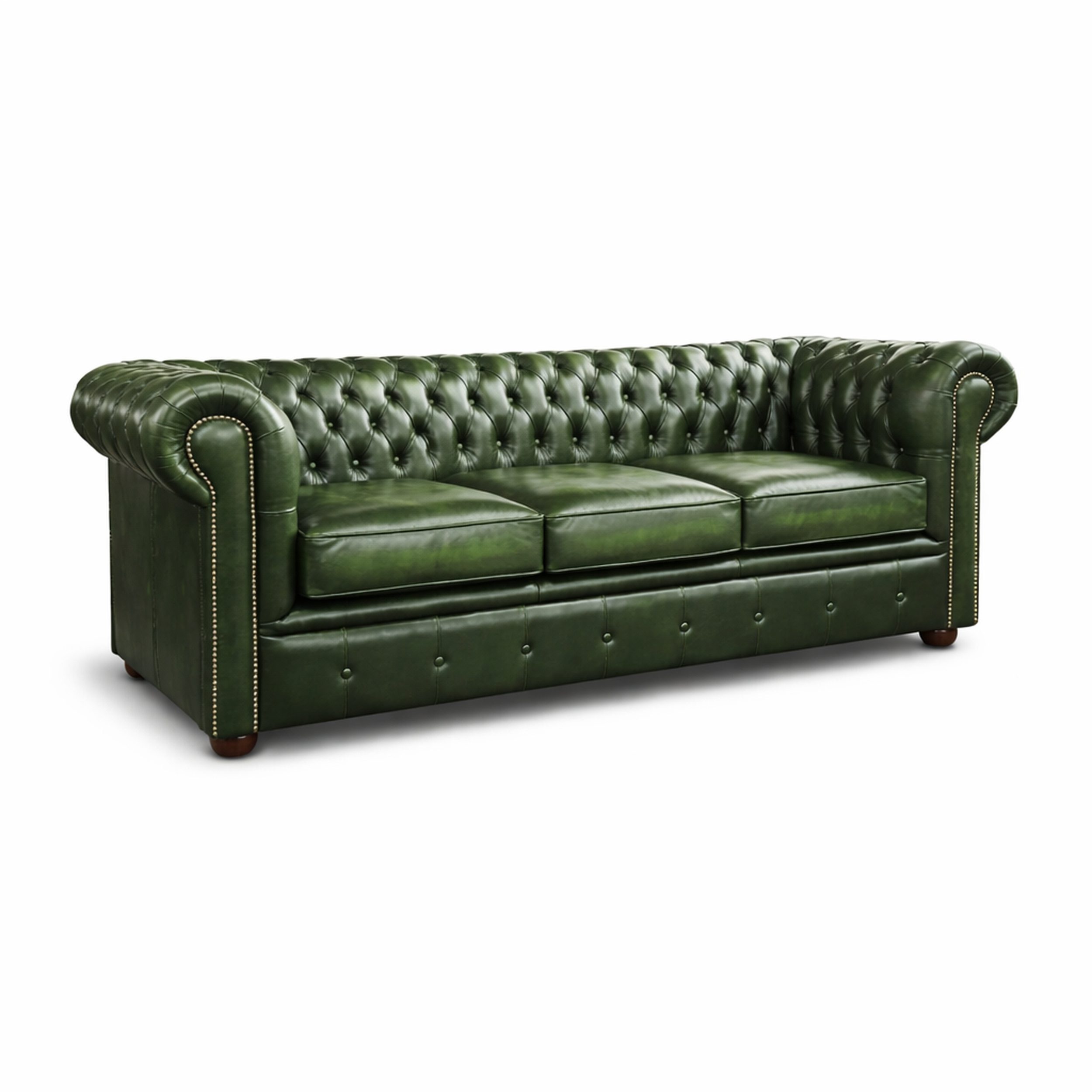 Chesterfield Tudor 3 Seater in Antique Brown Colourway