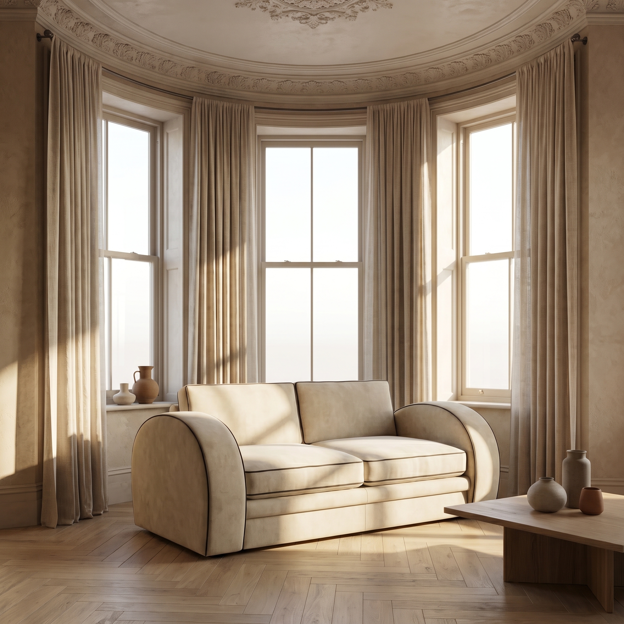 curved sofa