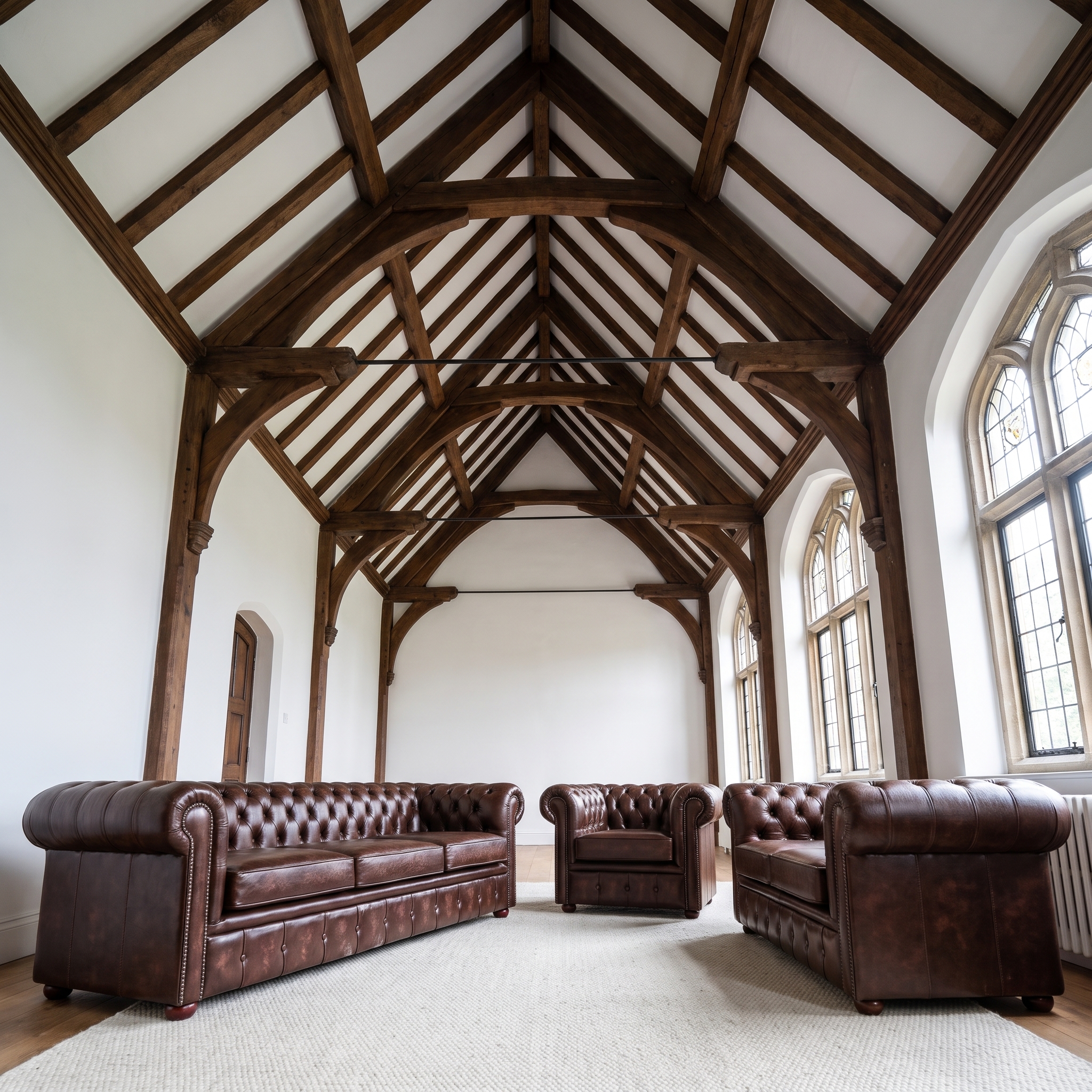 	
leather chesterfield sofa